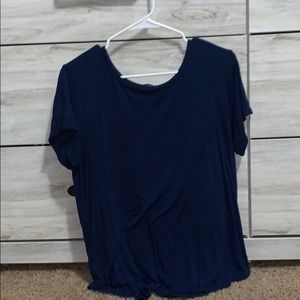 navy basic crew neck tee